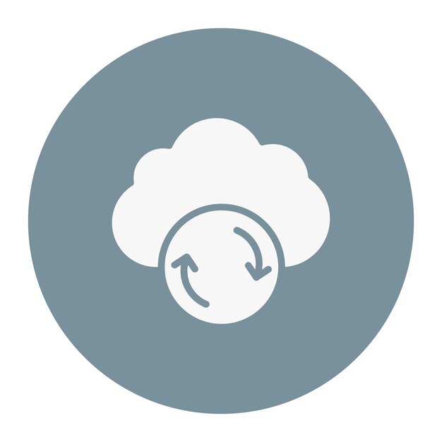 Ilustración vectorial de sincronización en la nube