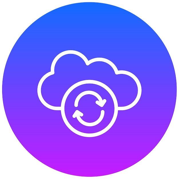 Ilustración vectorial de sincronización en la nube