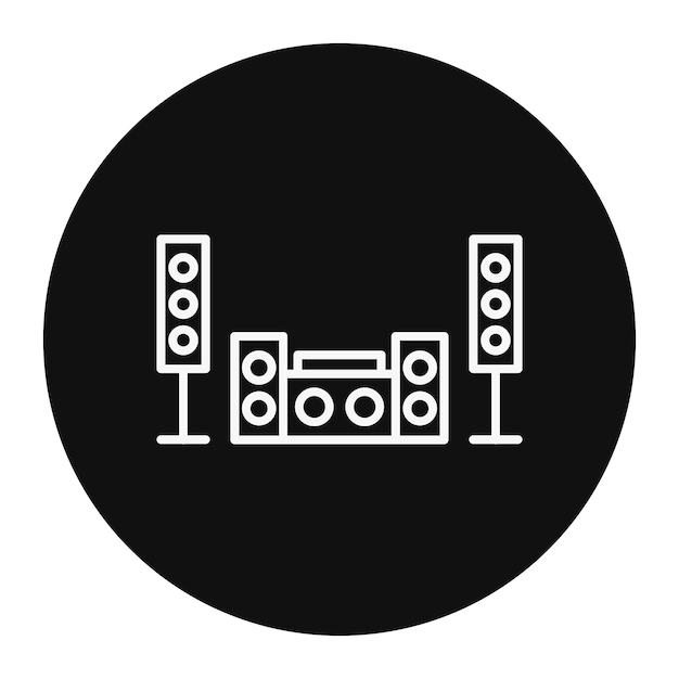 Ilustración vectorial del sistema de sonido