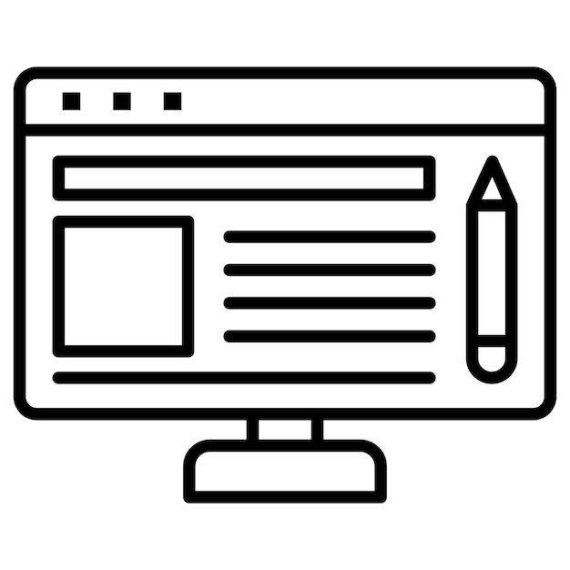 Ilustración vectorial del sitio web del blog