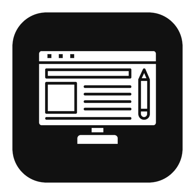 Ilustración vectorial del sitio web del blog
