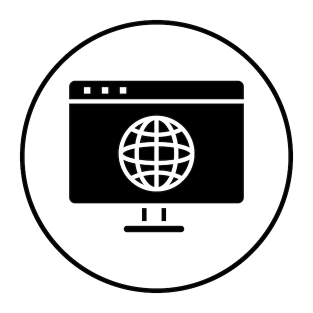 Ilustración vectorial del sitio web por computadora