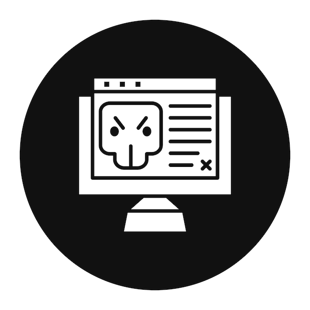 Ilustración vectorial del sitio web hackeado