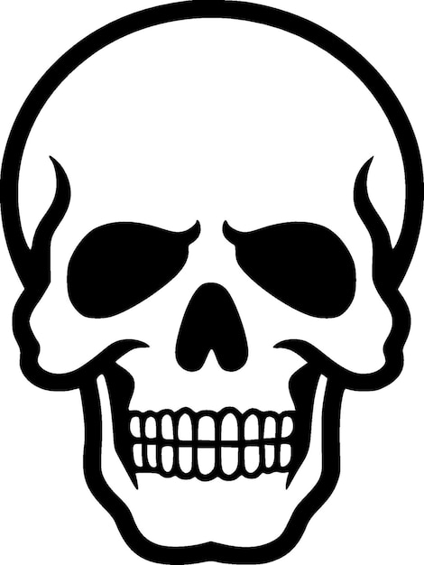 Ilustración vectorial de Skeleton Minimalist y Flat Logo