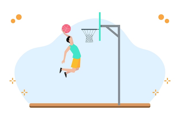Ilustración vectorial de Slam dunk