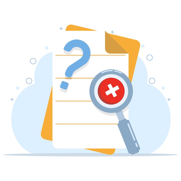 Ilustración vectorial sobre el concepto de no resultado de datos o documento o archivo no encontrado