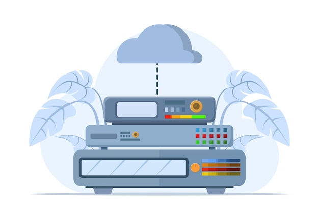 Ilustración vectorial sobre el concepto de programador de base de datos o lenguaje de programación