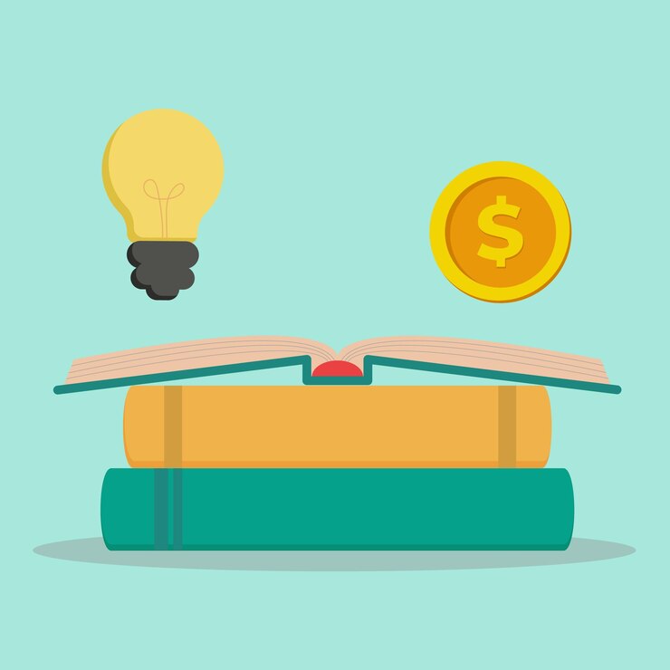 Vector ilustración vectorial sobre la inteligencia como equilibrio entre lo creativo y lo financiero