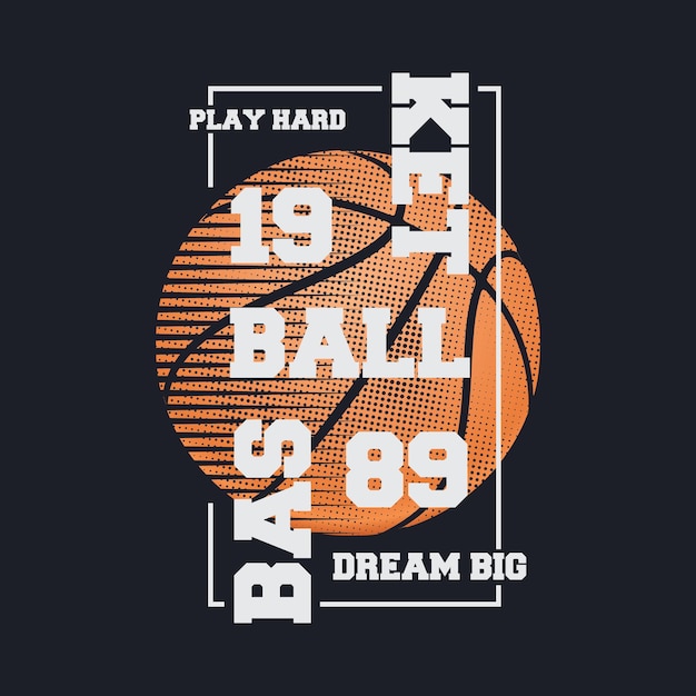 Vector ilustración vectorial sobre el tema de la camiseta de baloncesto gráficos cartel estandarte impreso volante