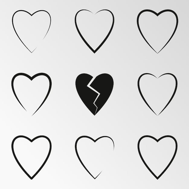 Ilustración vectorial sobre el tema del corazón