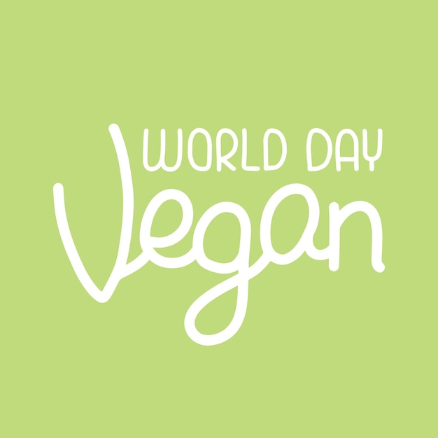 Vector ilustración vectorial sobre el tema del día mundial del vegano el 1 de noviembre