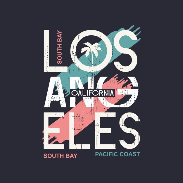Ilustración vectorial sobre el tema del surf en los Ángeles