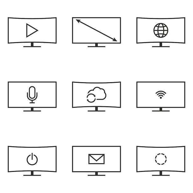 Ilustración vectorial sobre el tema de la televisión