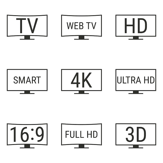 Ilustración vectorial sobre el tema de la televisión
