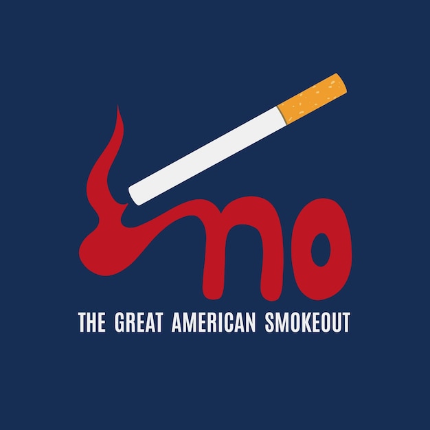 Ilustración vectorial sobre el tema de The Great American Smokeout el 19 de noviembre