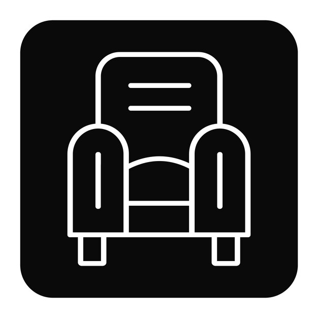 Ilustración vectorial del sofá de cine