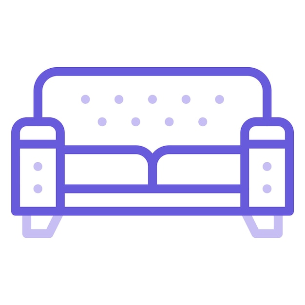 Ilustración vectorial del sofá