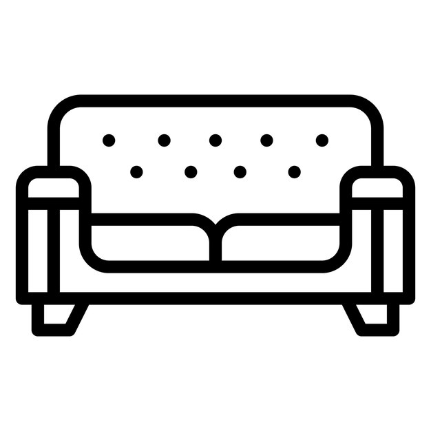 Ilustración vectorial del sofá