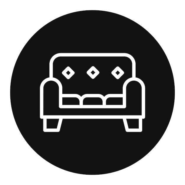 Ilustración vectorial del sofá