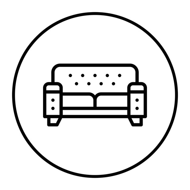 Ilustración vectorial del sofá