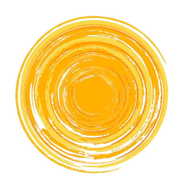 Ilustración vectorial de un sol brillante aislado sobre un fondo blanco un símbolo de playa de recreación