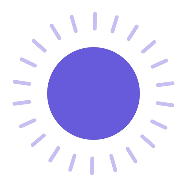 Ilustración vectorial del sol
