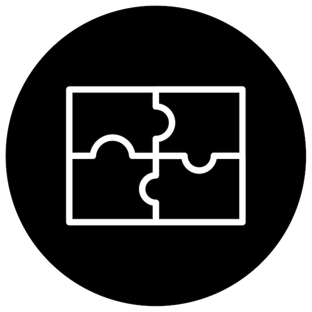 Ilustración vectorial de la solución del rompecabezas