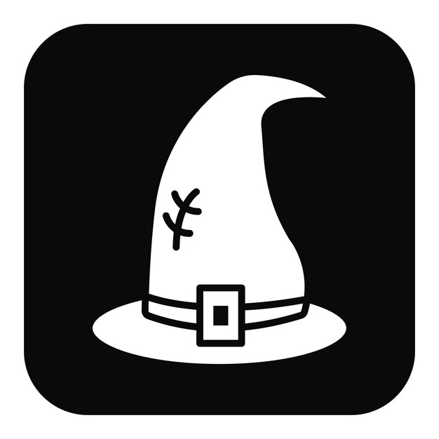 Ilustración vectorial del sombrero de bruja
