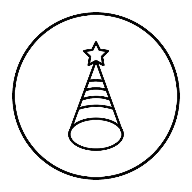 Ilustración vectorial del sombrero de la fiesta