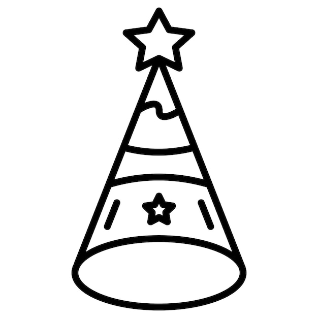Ilustración vectorial del sombrero de la fiesta