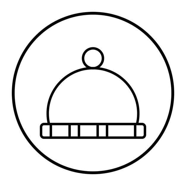 Ilustración vectorial del sombrero de invierno