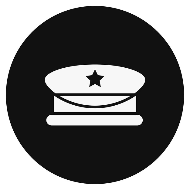 Ilustración vectorial de sombrero militar