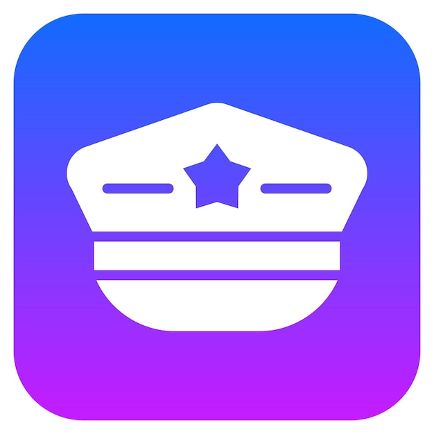 Ilustración vectorial de sombrero militar