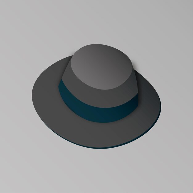 Vector ilustración vectorial de sombrero negro