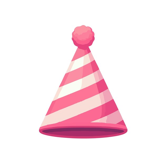 Ilustración vectorial de sombrero rosa aislada en fondo blanco