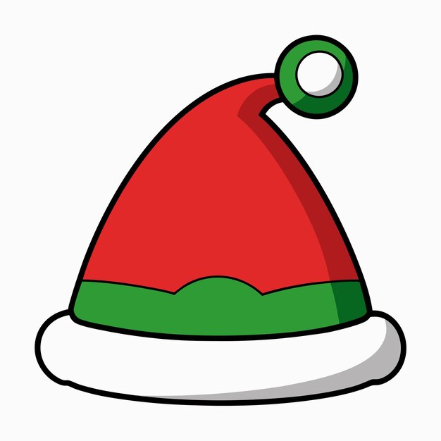Ilustración vectorial de los sombreros de Navidad