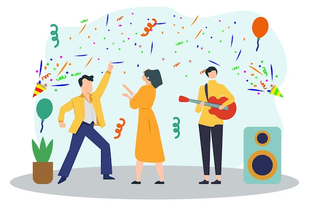 Ilustración vectorial del soplador de la fiesta