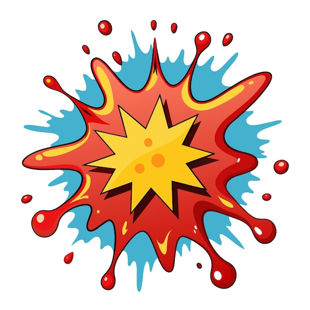 Vector ilustración vectorial de splat splash de cómics