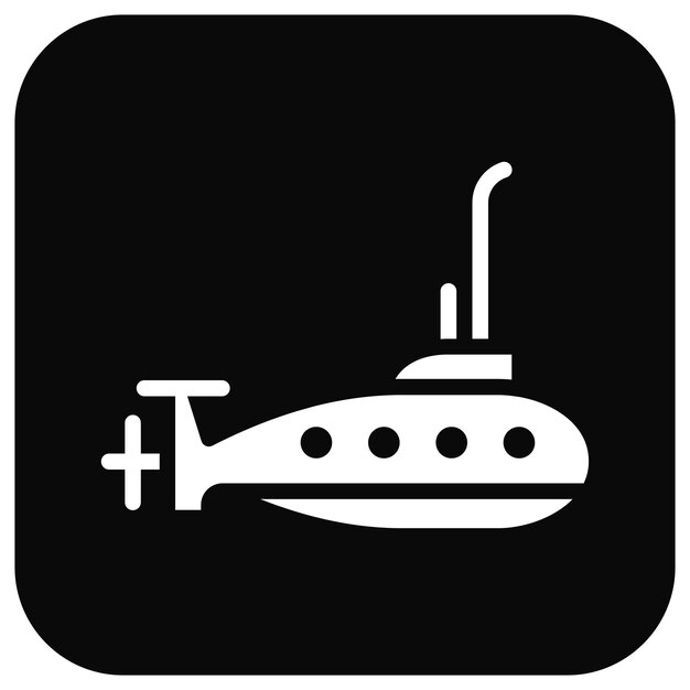 Ilustración vectorial de submarinos del ejército