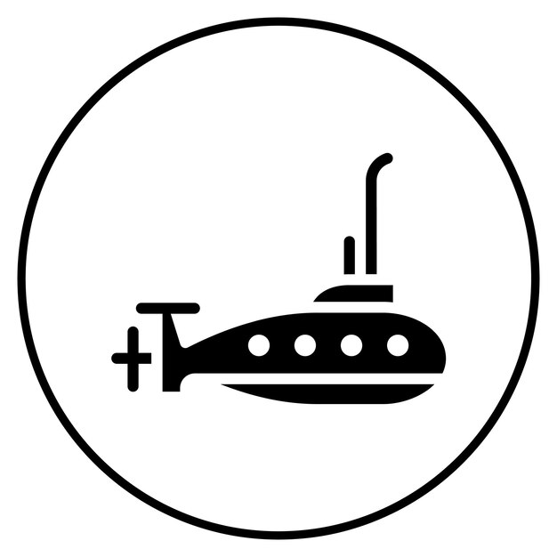 Ilustración vectorial de submarinos del ejército