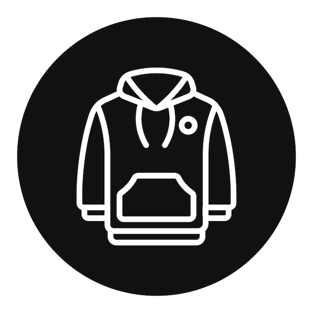 Ilustración vectorial de la sudadera con capucha