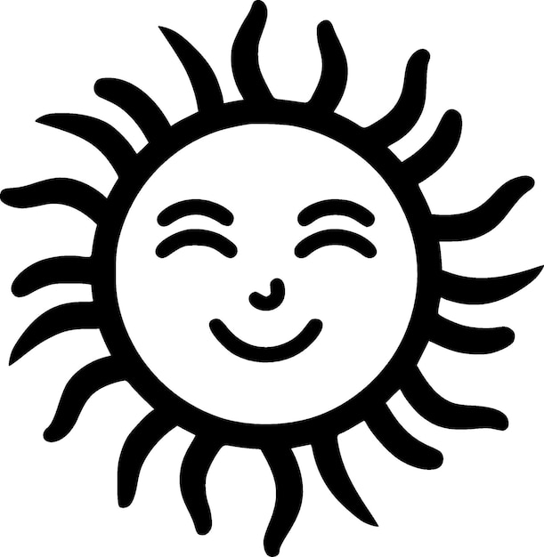 Ilustración vectorial de Sun Minimalist y Flat Logo
