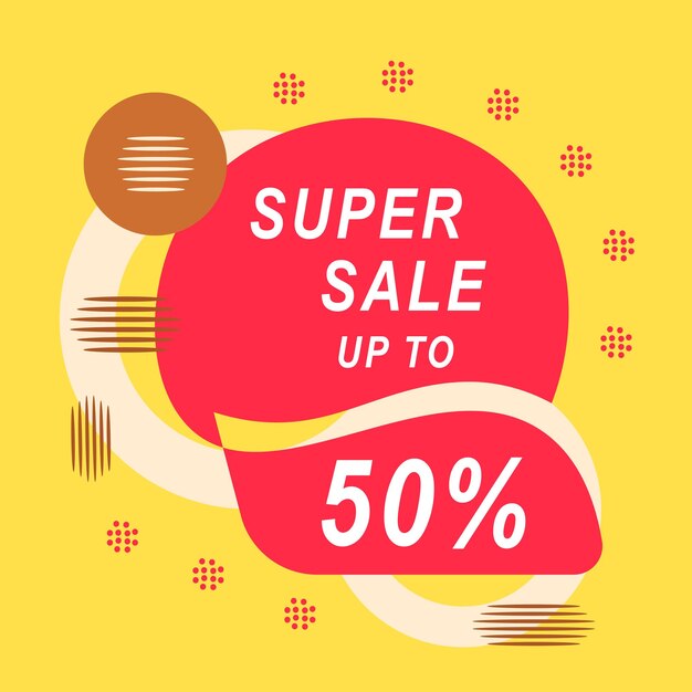 Ilustración vectorial de super venta
