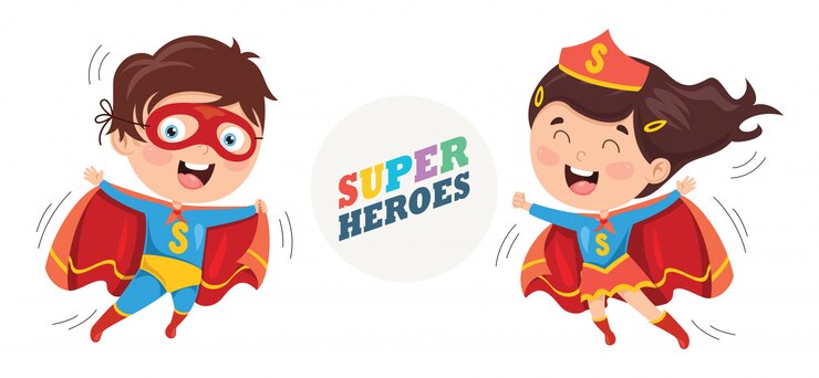Vector ilustración vectorial de superhéroes