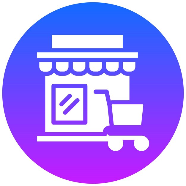 Ilustración vectorial de un supermercado