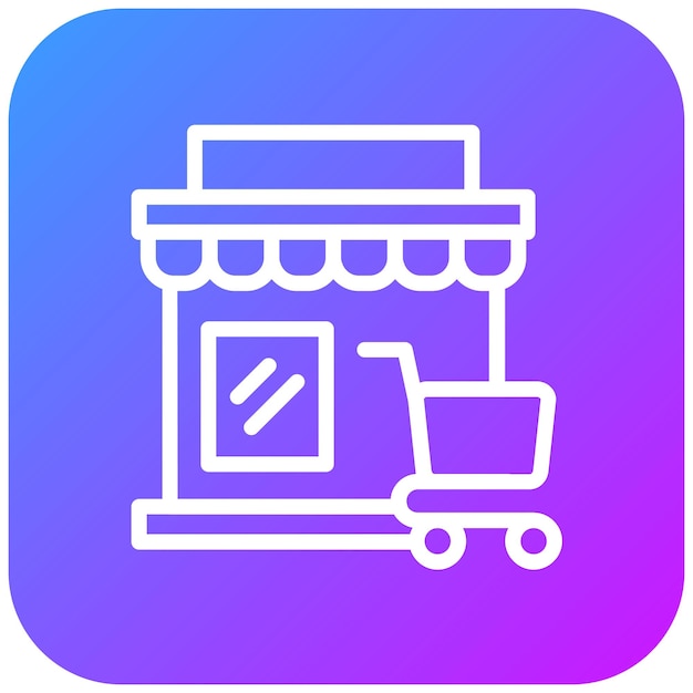 Ilustración vectorial de un supermercado