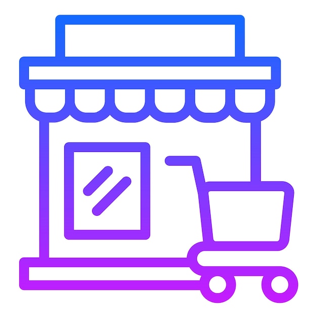 Ilustración vectorial de un supermercado