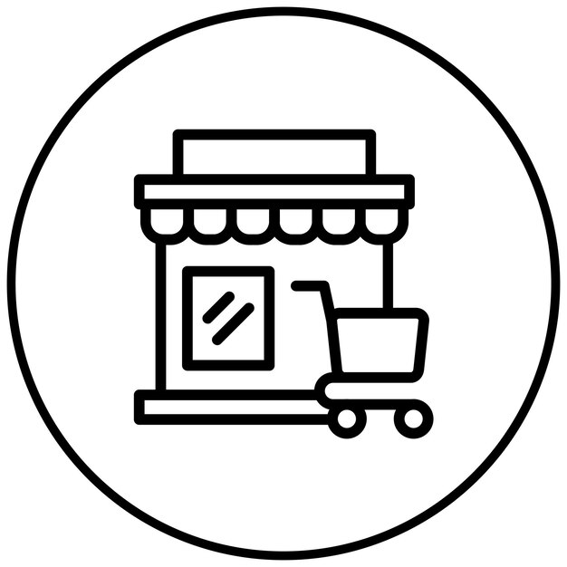 Ilustración vectorial de un supermercado