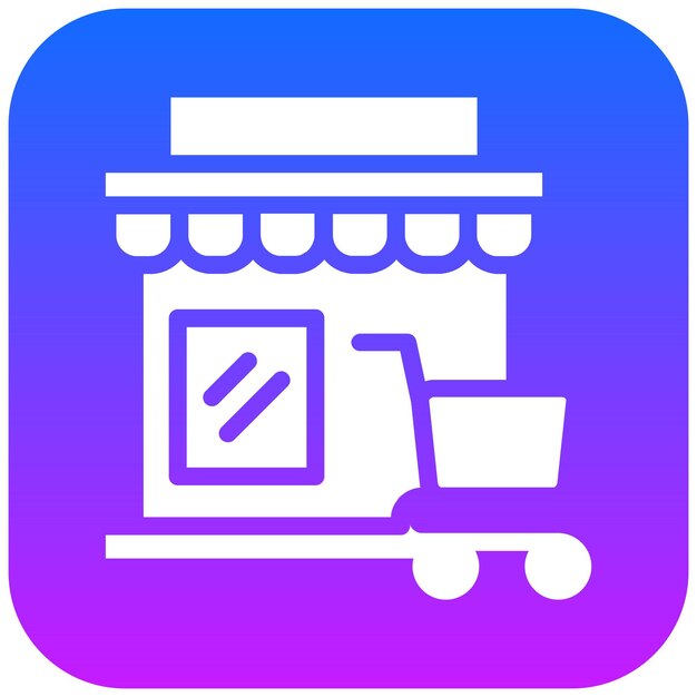 Ilustración vectorial de un supermercado