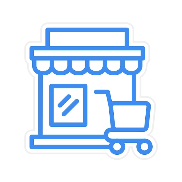 Ilustración vectorial de un supermercado